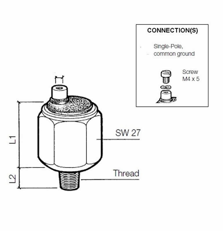 VDO Pressure switch 0.90 Bar gauge